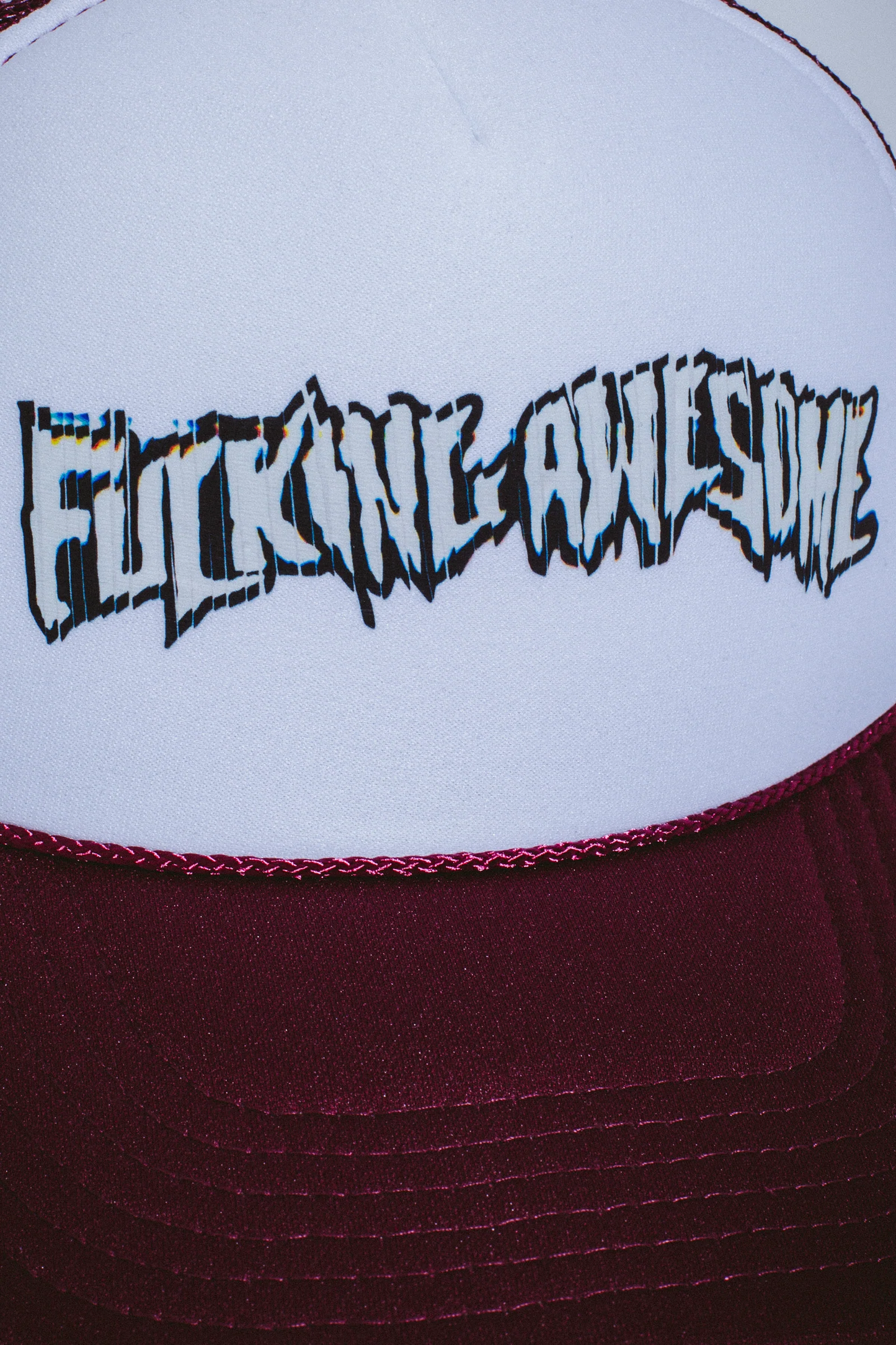 FUCKING AWESOME SCANNER WARP STAMP TRUCKER HAT