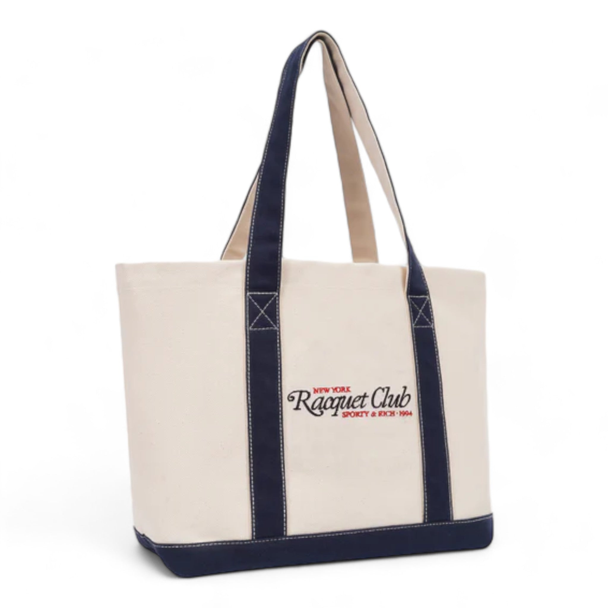 Sporty & Rich 94 Racquet Club Two Tone Tote Bag