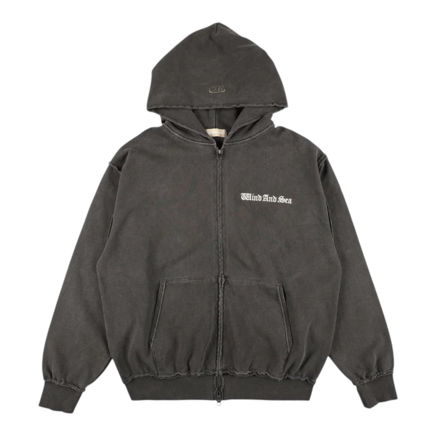 WIND AND SEA DAMAGE PIGMENT ZIP UP SWEATSHIRT