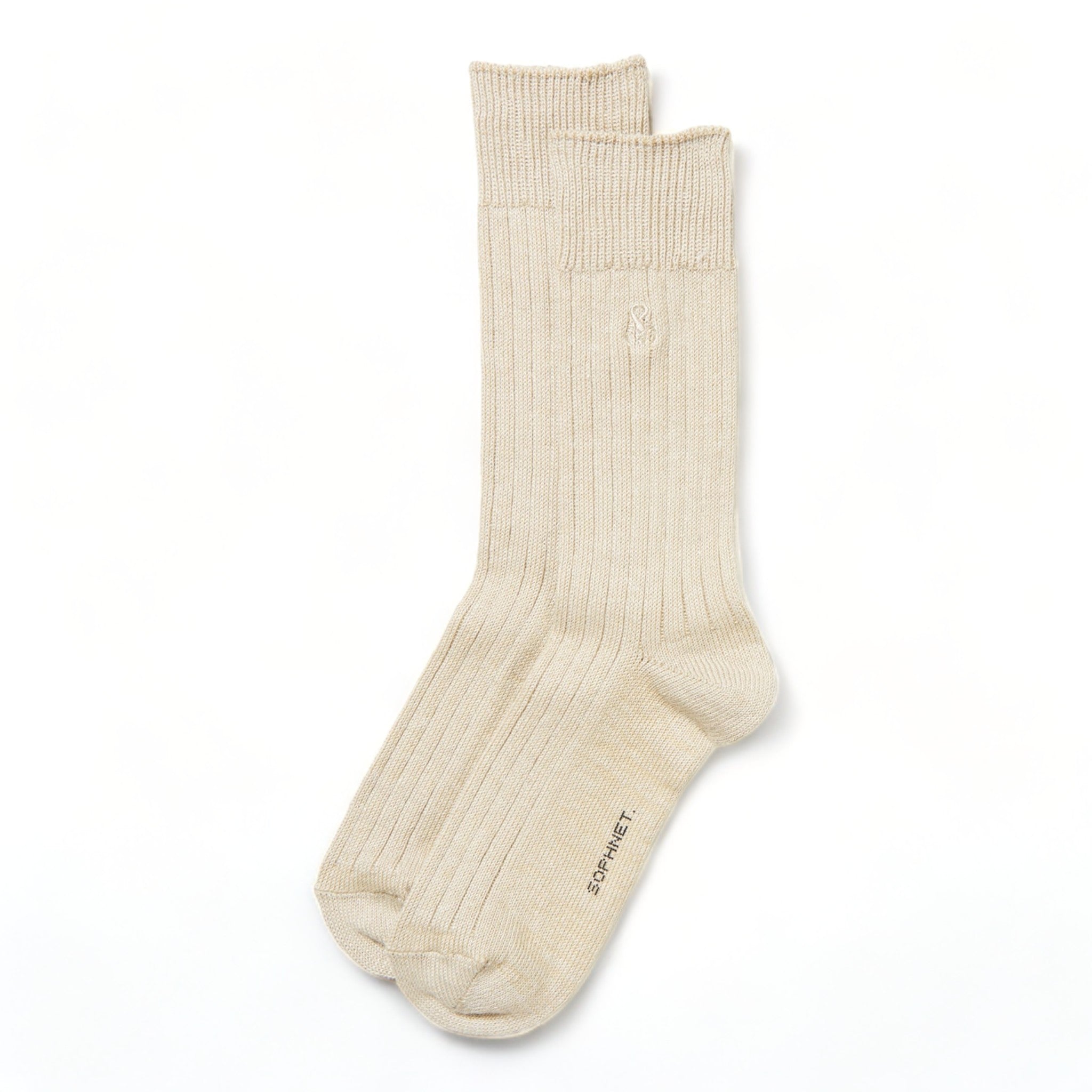 Sophnet. Cotton Linen Ribbed Socks