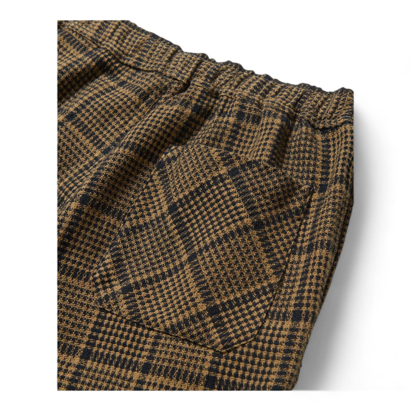 SOPHNET. TWEED COTTON CHECK EASY PANTS