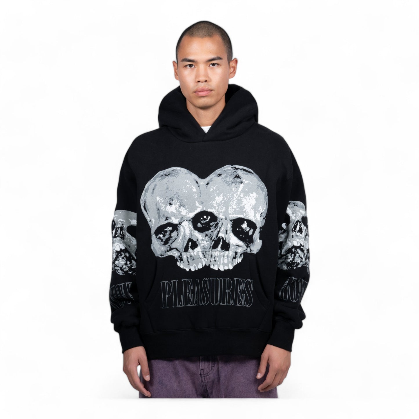 PLEASURES DOUBLE SKULL HOODIE