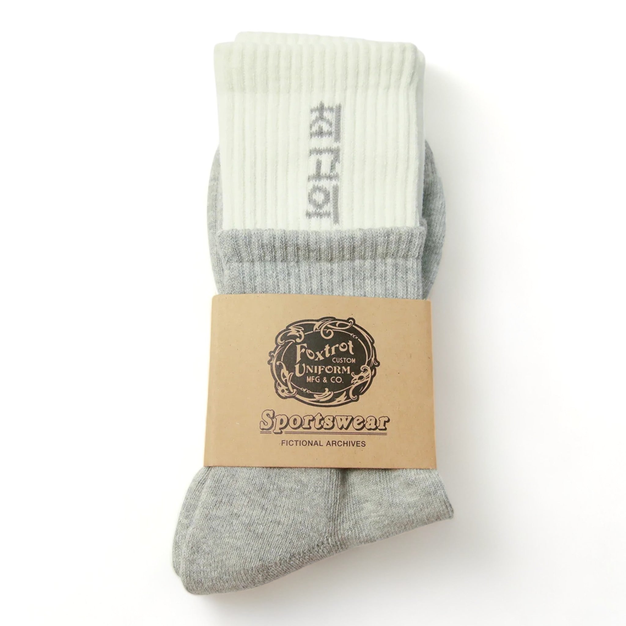 Foxtrot-uniform Double Team Socks Cream-grey