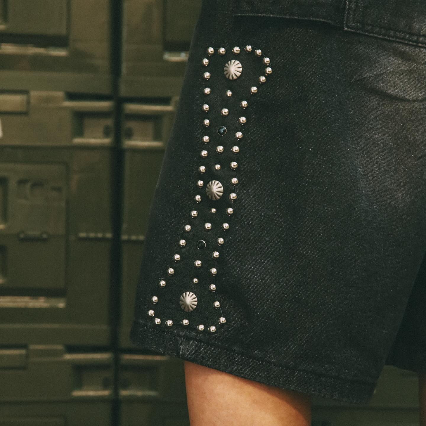 Sabotage Studded Bones Jorts