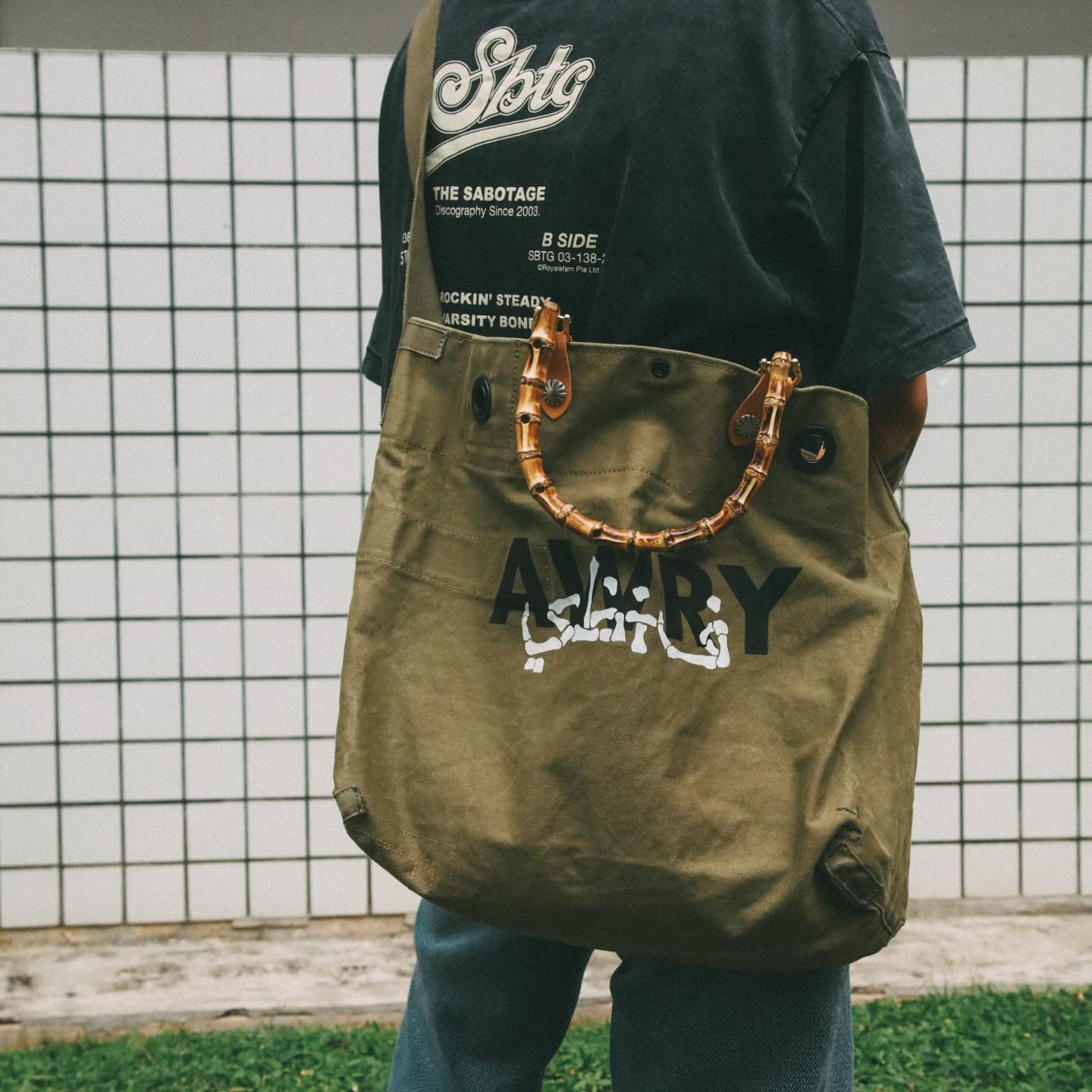 Sabotage AWRY Upcycled Military Tote