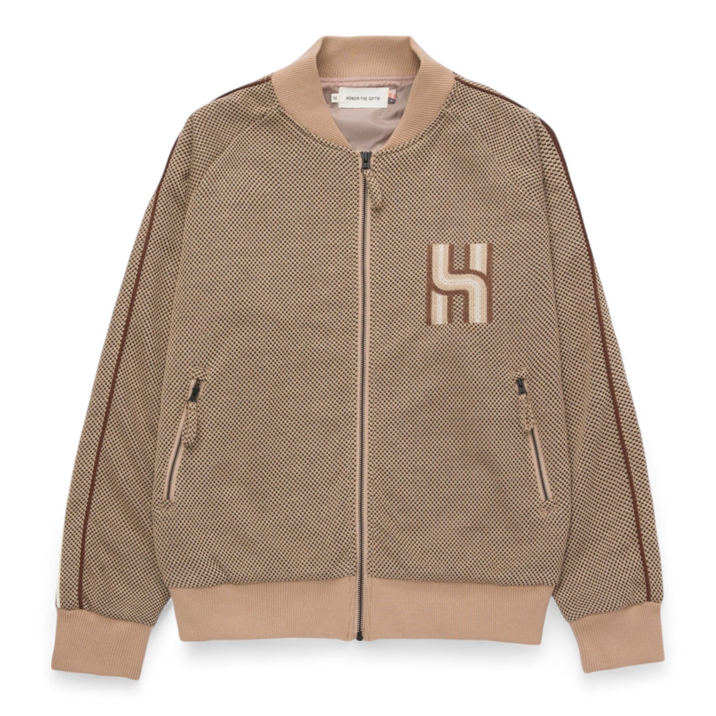 HONOR THE GIFT NOVELTY KNIT TRACK JACKET