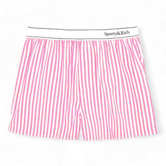 SPORTY & RICH SERIF LOGO BOXER SHORTS