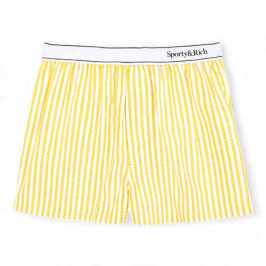 SPORTY & RICH SERIF LOGO BOXER SHORTS