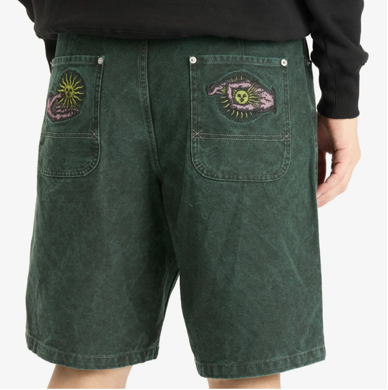 PLEASURES APOLLO BAGGY DENIM SHORTS