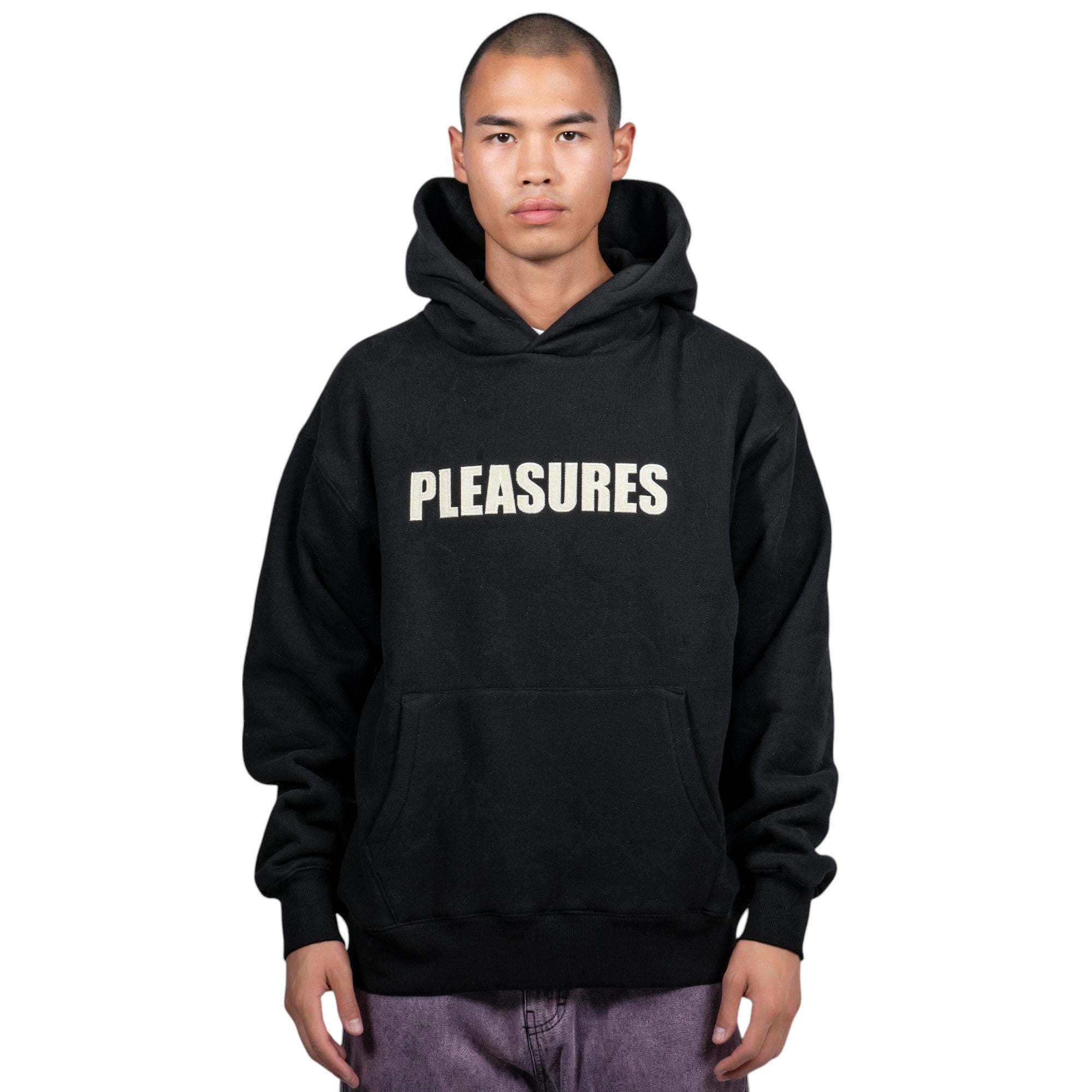 Pleasures Wave Quilted Hoodie