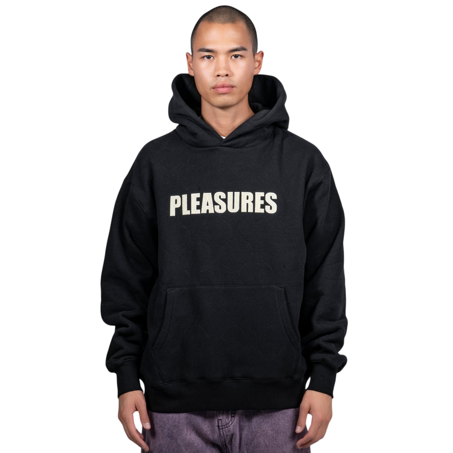 PLEASURES WAVE QUILTED HOODIE