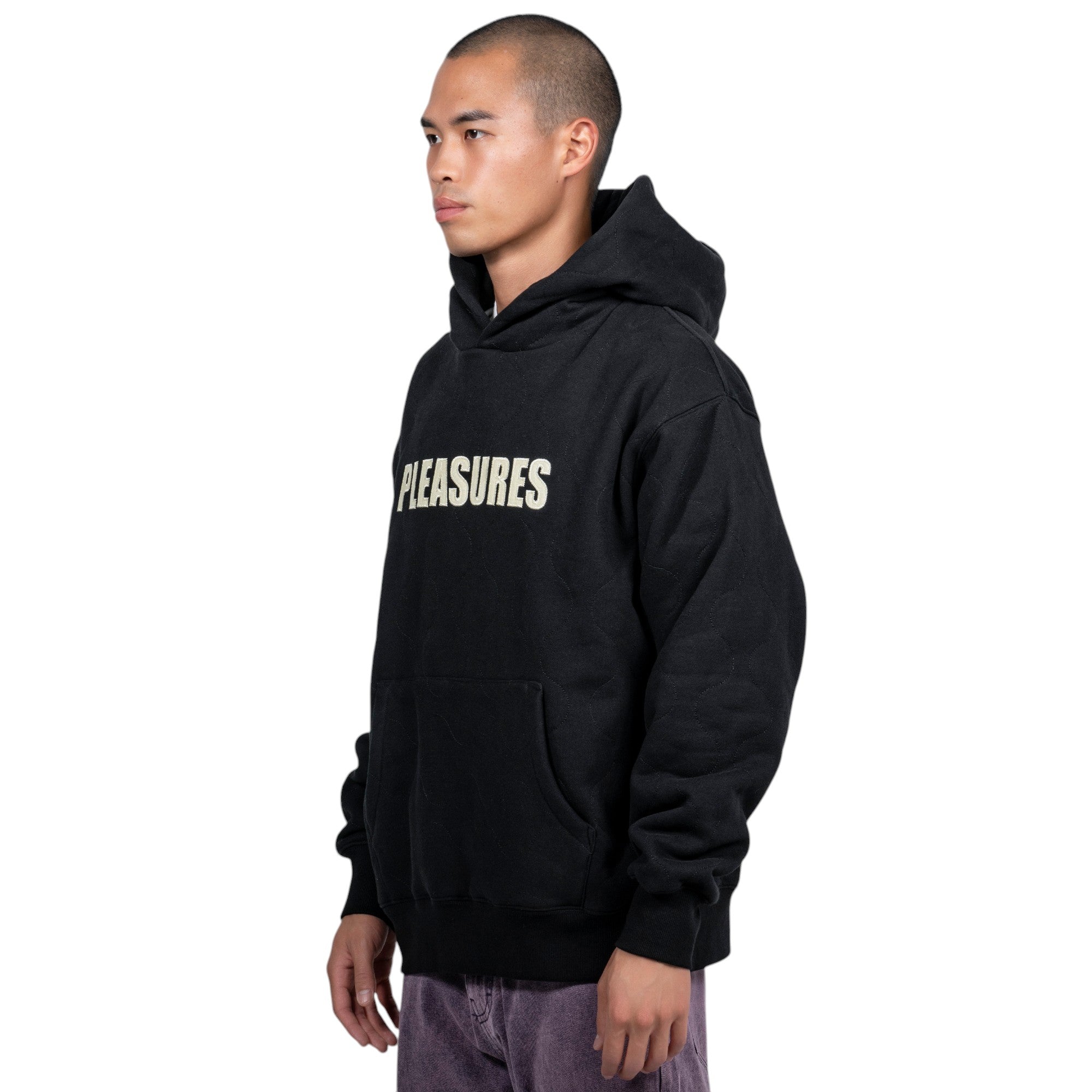 Pleasures Wave Quilted Hoodie