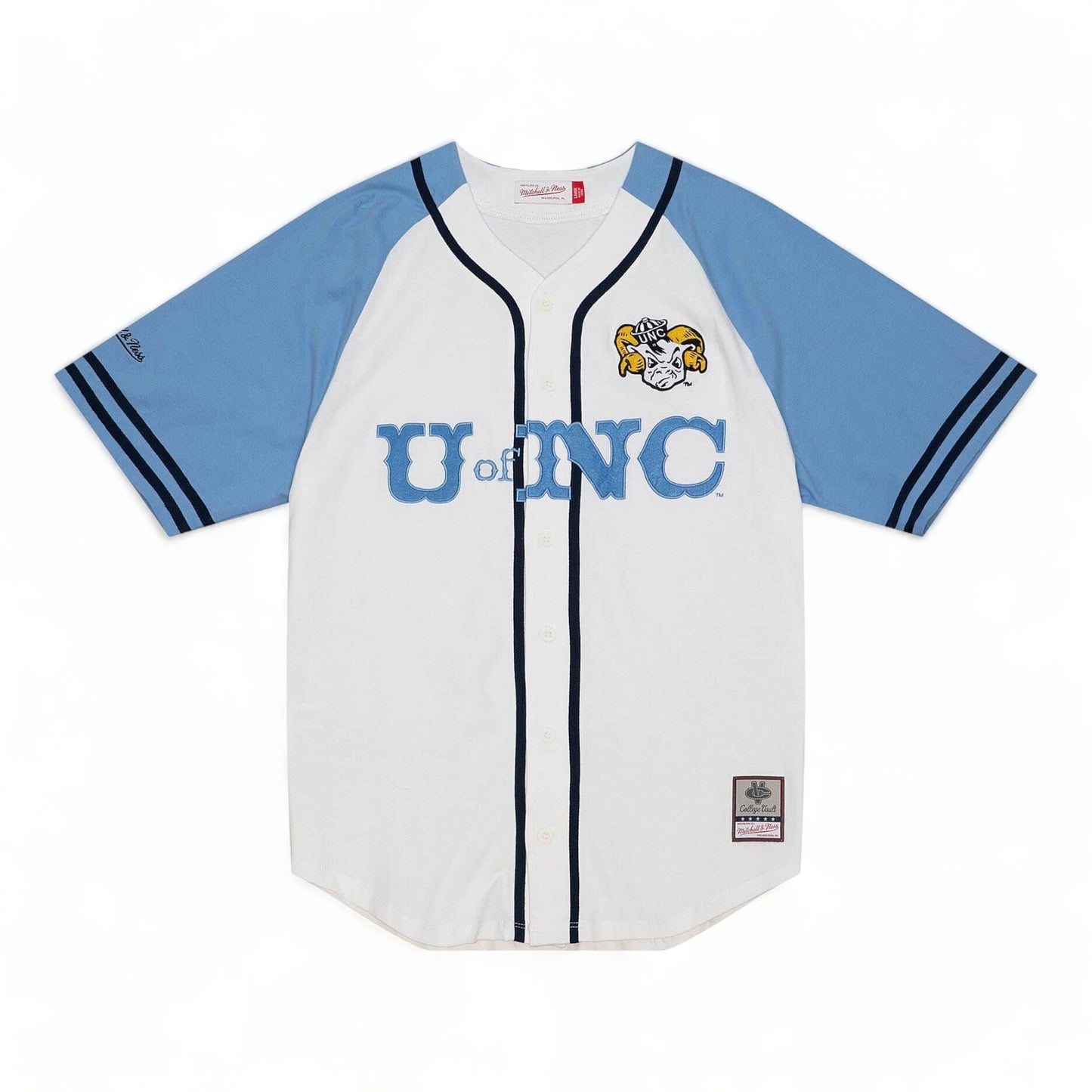 MITCHELL & NESS PRACTICE DAY BUTTON FRONT JERSEY UNIVERSITY OF NORTH CAROLINA