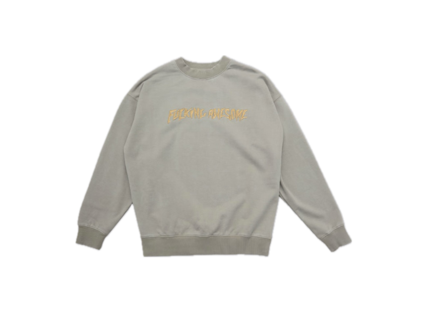 Fucking Awesome Distressed Grigia Crewneck