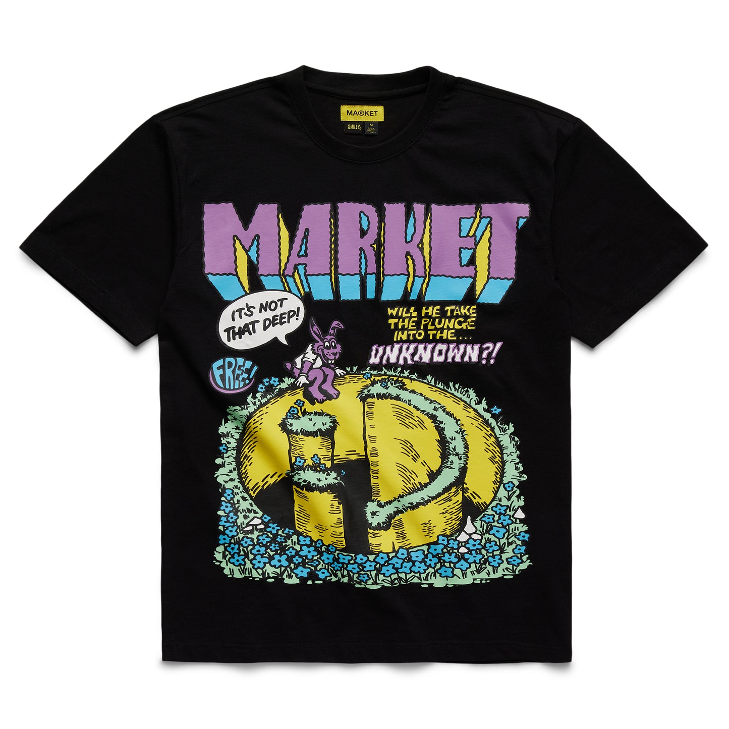 MARKET SMILEY INTO THE UNKNOWN T-SHIRT - deviceone