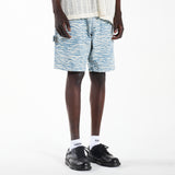 PLEASURES SATURN DENIM SHORTS - deviceone