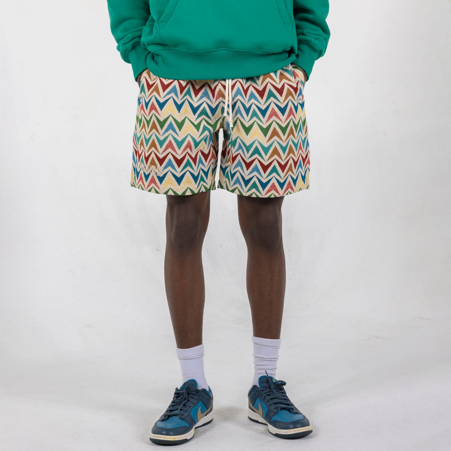 PLEASURES BASKET WOVEN SHORTS - deviceone